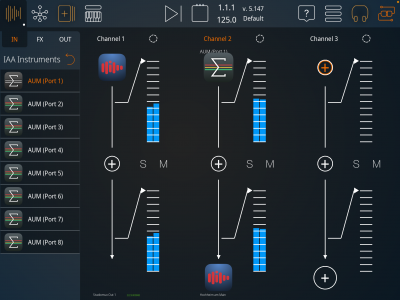 AUM Set as input for Channel 2